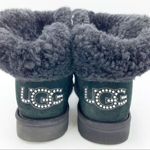 UGG WOMEN'S CLASSIC Short Black‎ BLING MINI CRYSTAL 7